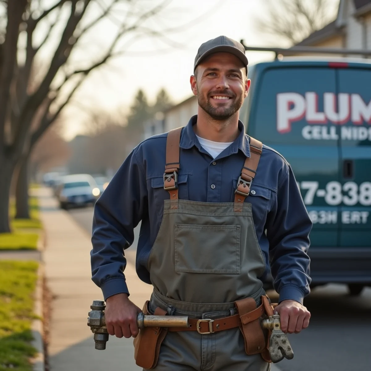 Plumber locating an under-slab copper leak in a 1950s Levittown PA home
